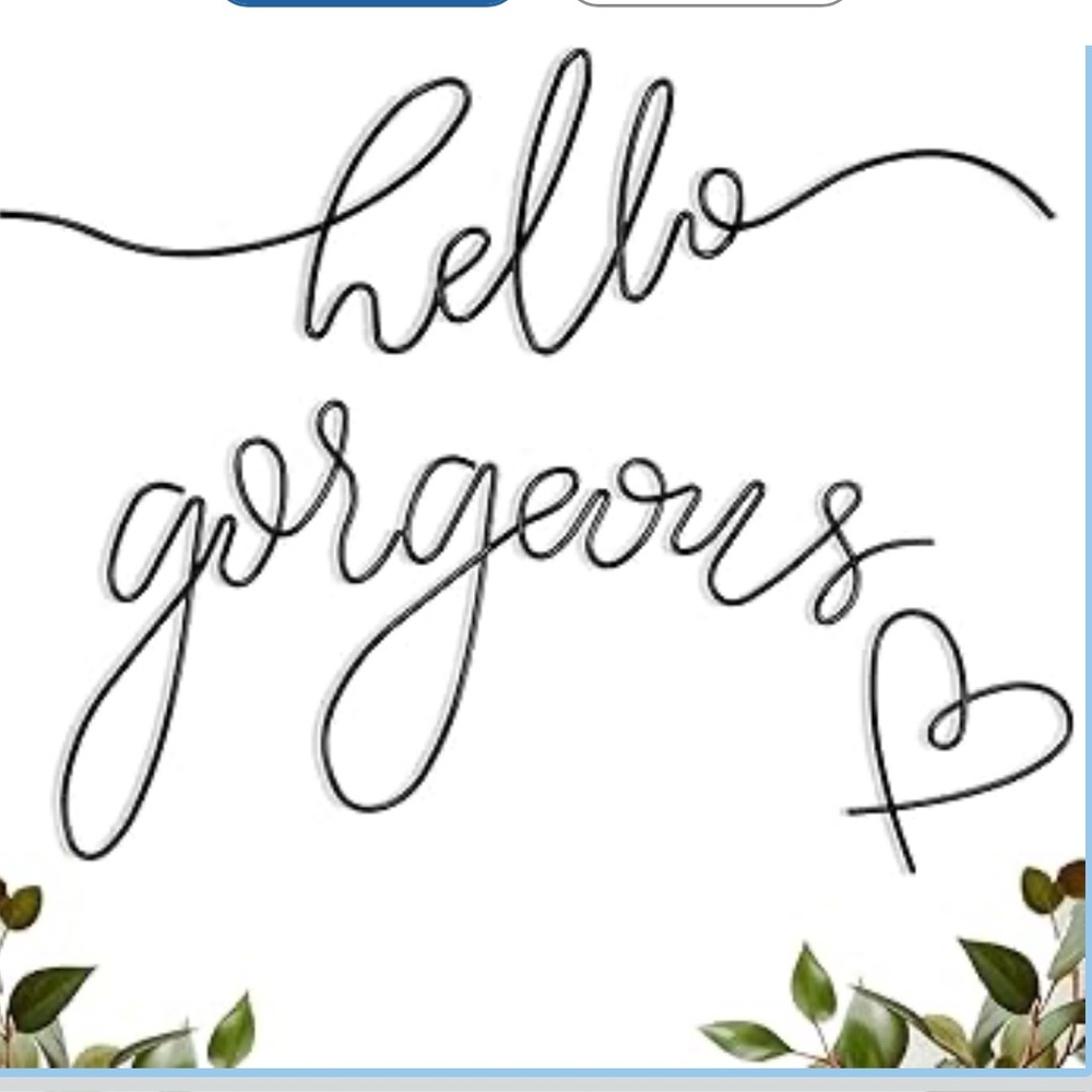 Hello Gorgeous Script Wall Decal in Black